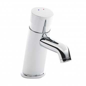 Nuie Self Closing Non-Concussive Mono Basin Mixer Tap - Chrome