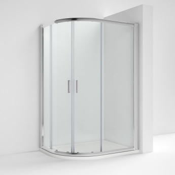 Rene Chrome Offset Quadrant Shower Enclosure - 6mm Glass