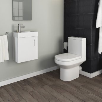 Harmony Furniture Bathroom Suite with Wall Hung Vanity Unit - 400mm Wide