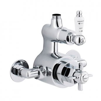 Nuie Edwardian Exposed Dual Handle Shower Valve - Chrome