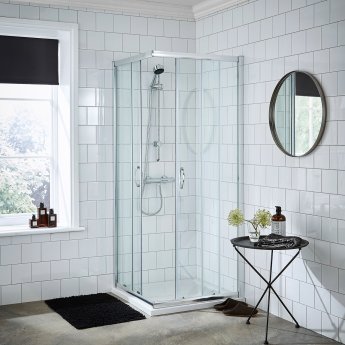 Nuie Ella Corner Entry Shower Enclosure 760mm x 760mm - 5mm Glass