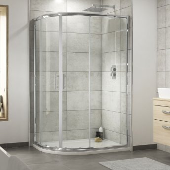 Hudson Reed Pacific Offset Quadrant Shower Enclosure - 6mm Glass