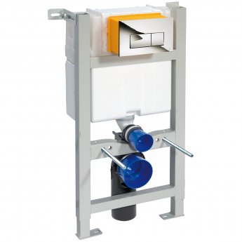 Nuie Mid-Height Wall Hung Toilet Frame with Dual Flush Concealed Cistern