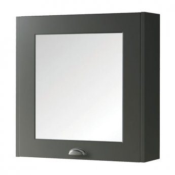 Prestige Astley Mirror Cabinet 600mm Wide - Matt Grey