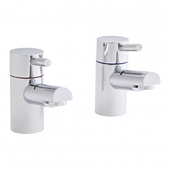 Prestige Plan Bath Taps Pair Chrome