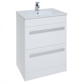 Prestige Purity 600mm 2-Drawer Floor Standing Vanity Unit