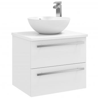 Prestige Purity 600mm 2-Drawer Wall Hung Countertop Vanity Unit