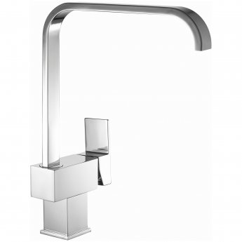 Prestige Mono Square Kitchen Sink Mixer Tap With Single Handle - Polished Chrome