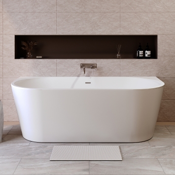 Purity Lagoon Back-to-Wall Freestanding Bath