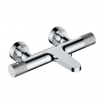 RAK Amalfi Thermostatic Wall Mounted Bath Shower Mixer Tap - Chrome