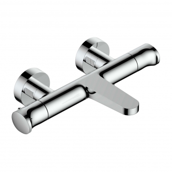 RAK Sorrento Thermostatic Wall Mounted Bath Shower Mixer Tap - Chrome