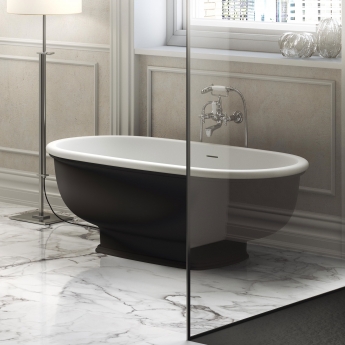 RAK Washington Freestanding Bath 1560mm X 810mm - Matt Black