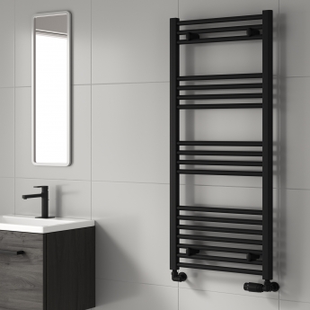 Reina Capo Black Heated Towel Rail