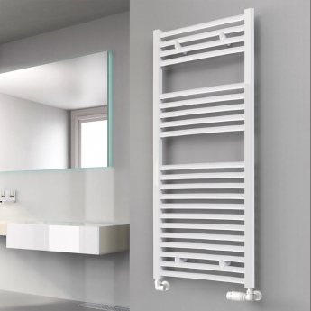 Reina Diva White 25mm Heated Ladder Towel Rail