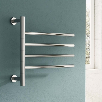 Reina Rance Electric Designer Heated Towel Rail 455mm H x 500mm W Polished