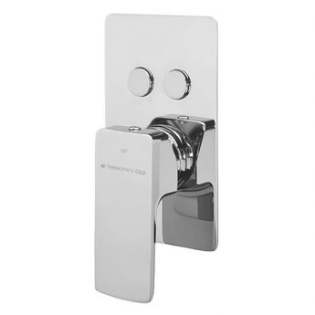 Sagittarius Ravenna Thermostatic Concealed Shower Valve Dual Push Button - Chrome