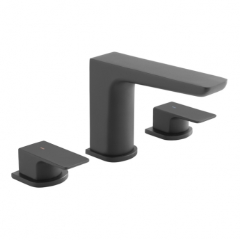 Sagittarius Ravenna 3-Hole Bath Filler Tap Deck Mounted - Matt Black