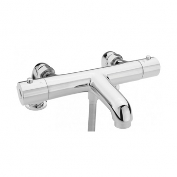 Sagittarius Xanda Thermostatic Bath Shower Mixer Tap Pillar Mounted - Chrome