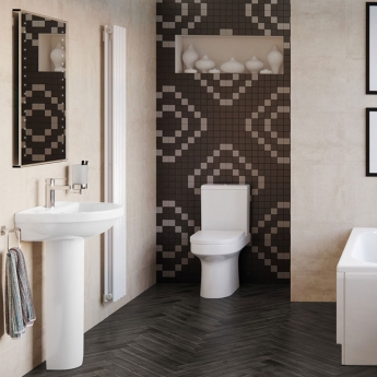 Signature Babylon Open Back Bathroom Suite Close Coupled Toilet and Basin 500mm - 1 Tap Hole