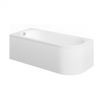 Signature Boost Back to Wall Offset Corner Bath 1695mm x 725mm Left Handed - 0 Tap Hole (inc Leg Set)