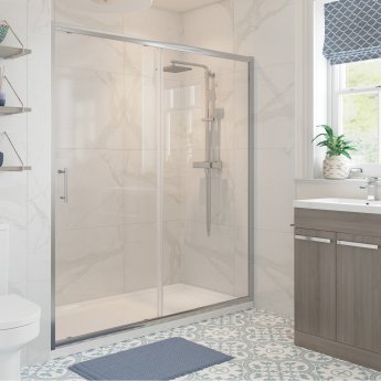 Signature Verve Sliding Shower Door - 6mm Glass