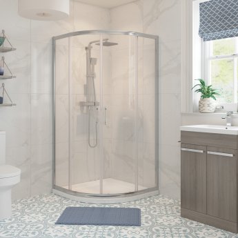 Signature Verve 2-Door Quadrant Shower Enclosure - 6mm Glass