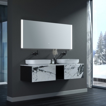 Signature Emma Front-Lit LED Bathroom Mirror with Demister Pad 600mm H x 1200mm W