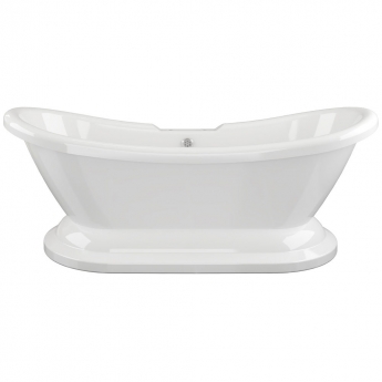 Signature Empress Freestanding Roll Top Bath with Base 1760mm x 700mm - 2 Tap Hole