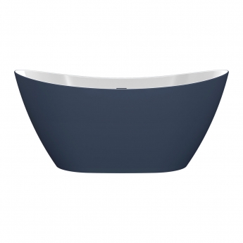 Signature Memento Freestanding Double Ended Bath 1700mm x 780mm 0 Tap Hole - Matt Blue