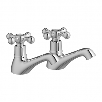 Signature Mayfair Bath Taps Pair Pillar Mounted - Chrome