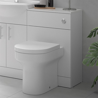 Signature Skyline Back to Wall WC Toilet Unit 500mm Wide - White Gloss