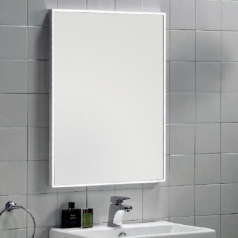 Delphi Ferrara LED Strip Bathroom Mirror with Demister Pad 800mm H x 600mm W