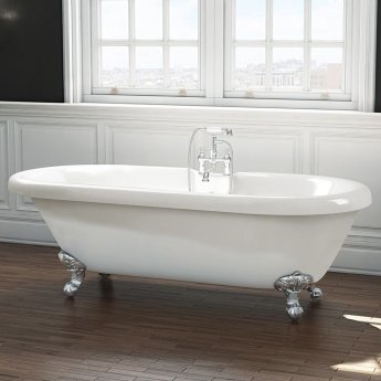 Delphi Wilmslow Double Ended Freestanding Bath 1795mm x 785mm - 0 Tap Hole (inc Leg Set)