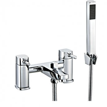 Delphi Arden Bath Shower Mixer Tap with Shower Kit Pillar Mounted - Chrome