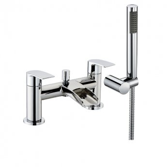 Delphi Merion Bath Shower Mixer Tap with Shower Kit Pillar Mounted - Chrome