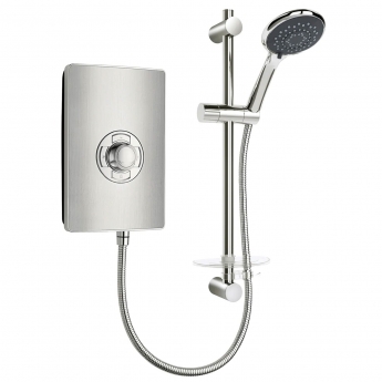 Triton Aspirante Electric Shower 8.5 kW - Brushed Steel