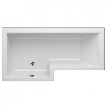 Trojan Elite L-Shaped Shower Bath 1675mm x 700mm/850mm Left Handed - No Tap Hole