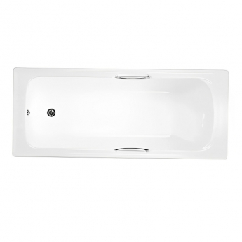 Trojan Granada Single Ended Rectangular Anti-Slip Bath with Twin Grips 1700mm x 700mm - 8mm (inc Leg Set)