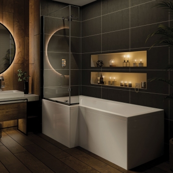 Trojan Solarna L-Shaped Shower Bath 1700mm x 700mm/850mm