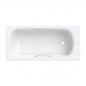 Twyford Celtic Single Ended Rectangular Bath Twin Grips Anti Slip 1500mm x 700mm 2 Tap Hole (inc Leg Set)