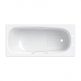 Twyford Neptune Single Ended Rectangular Antislip Bath with Grips 1700mm x 700mm 2 Tap Hole (inc Leg Set)