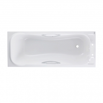 Twyford Signature Single Ended Rectangular Bath with Grips 1700mm x 700mm 2 Tap Hole (inc Leg Set)