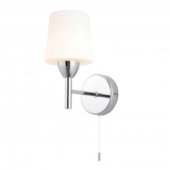 Verona Aqua Wall Light with Pull Chord 100mm Wide - Chrome