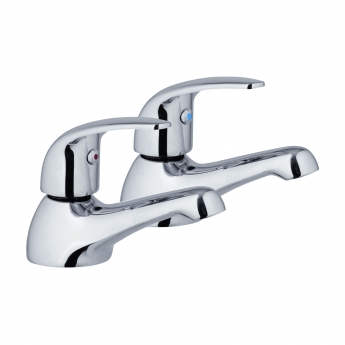 Verona Design Modern Bath Taps Pair Chrome