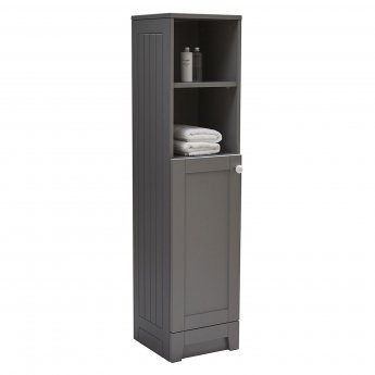 Verona Holborn 1-Door Floor Standing Tall Unit 350mm Wide - Dust Grey