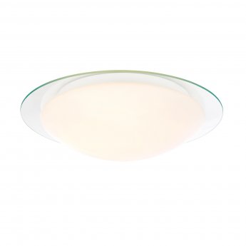 Verona Karin Round Flush Ceiling Light 370mm Wide - Chrome