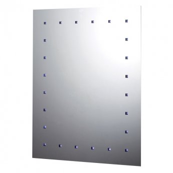 Verona Reflection Bathroom Mirror 650mm H x 500mm W Square LED Illuminated