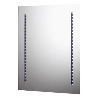 Verona Reflection Bathroom Mirror 650mm H x 500mm W Stripe LED Illuminated