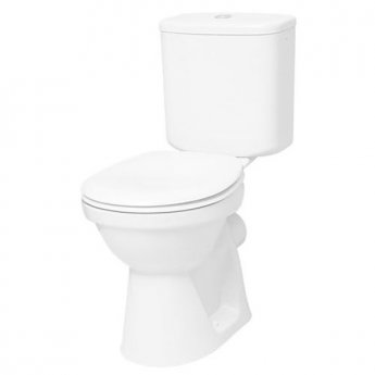 Vitra Milton Close Coupled Toilet Push Button Cistern - Standard Seat