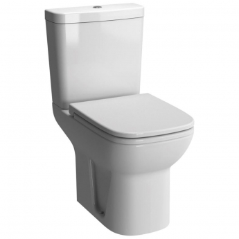 Vitra S20 Close Coupled Toilet Open Back Push Button Cistern - Soft Close Seat